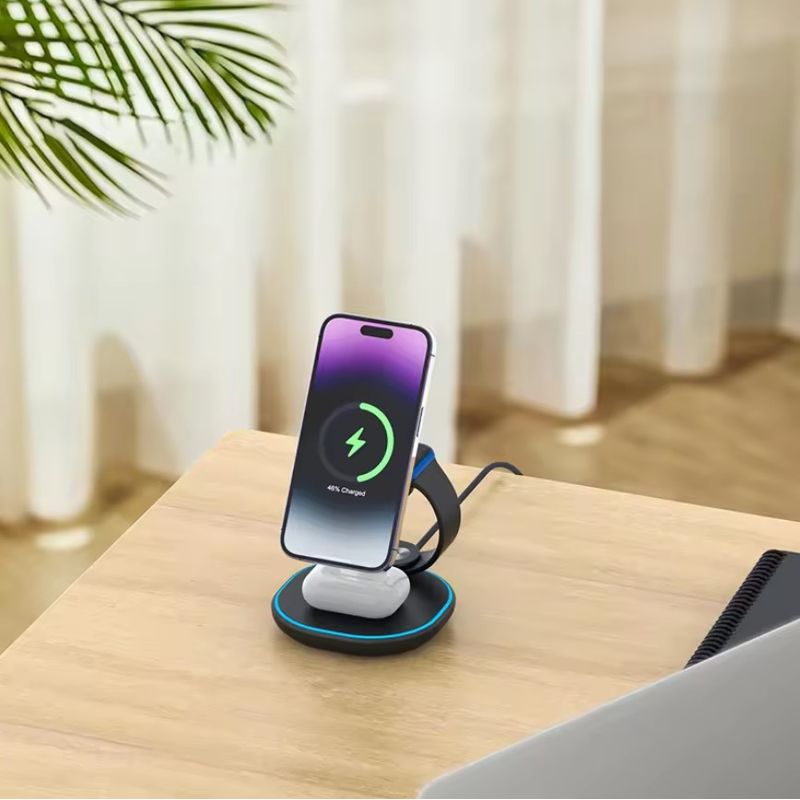 Laptop, Telefoane si Tablete - Telefoane mobile si accesorii - Accesorii Telefoane - Incarcatoare telefoane - Incarcator Wireless QI,Statie Incarcare 3 In 1,Incarcare Rapida 15W,Incarcare Fara Fir - Infinity.ro