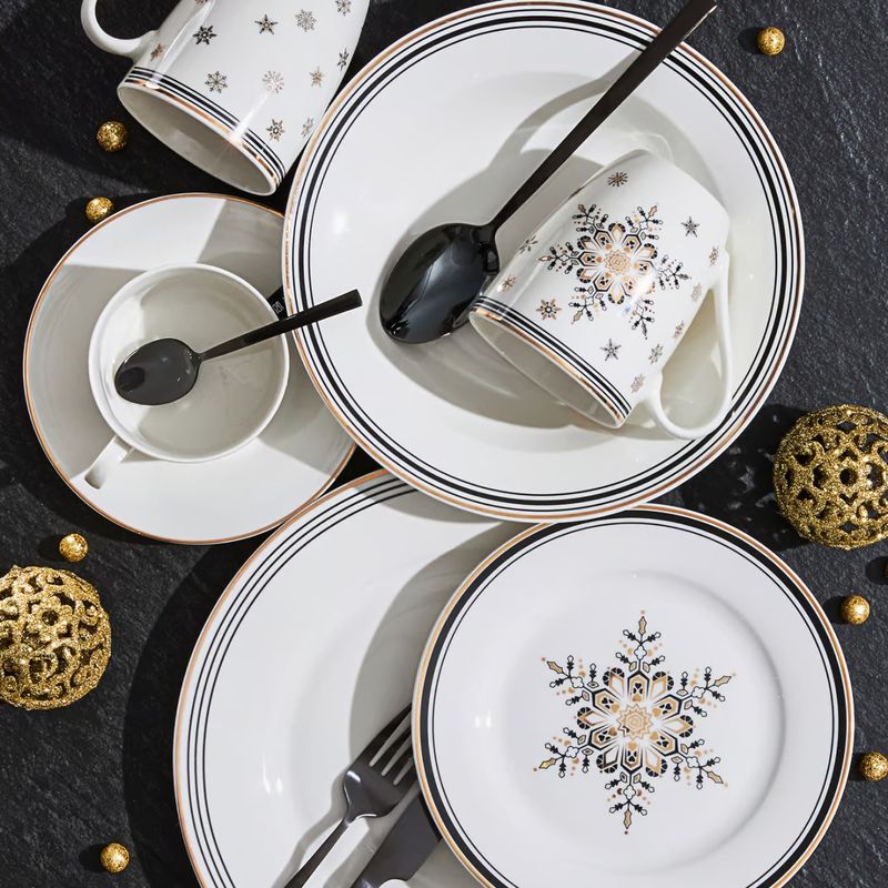 Casa si Gradina - Bucatarie si vesela - Vesela si tacamuri - Tacamuri si seturi - Set tacamuri inox servire desert, 7 piese, AMBITION Como Black - Infinity.ro