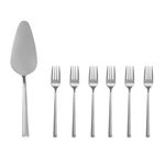 Casa si Gradina - Bucatarie si vesela - Vesela si tacamuri - Tacamuri si seturi - Set tacamuri inox servire desert, 7 piese, AMBITION Como Silver - Infinity.ro