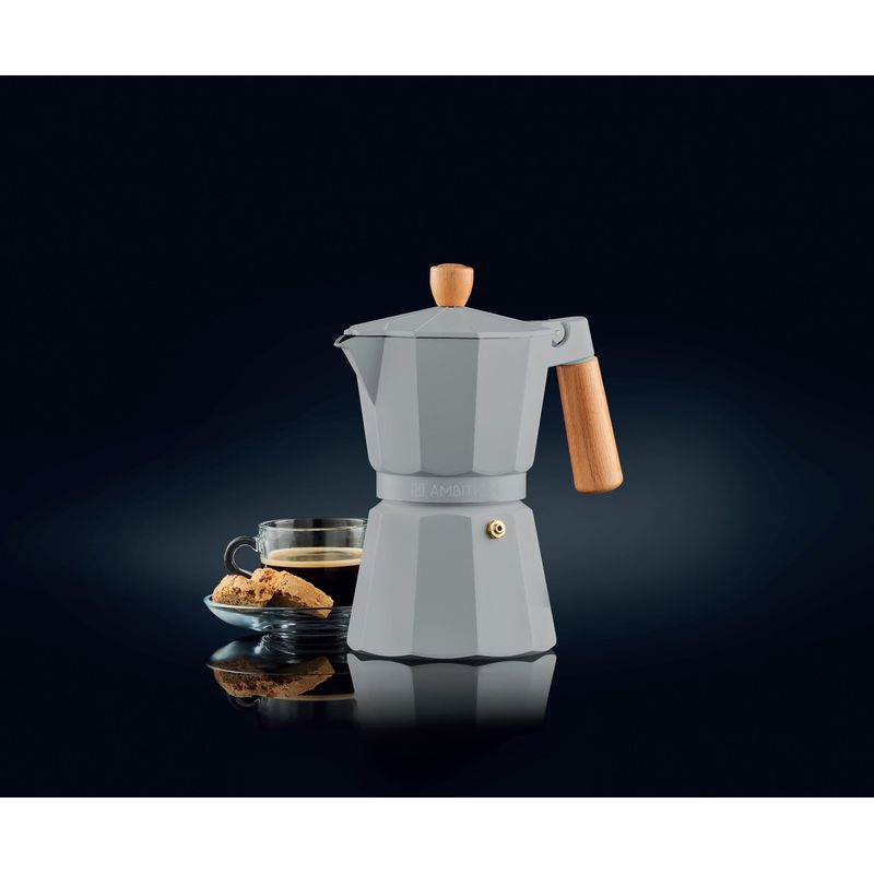 Casa si Gradina - Bucatarie si vesela - Vase pentru gatit - Espressoare pentru aragaz - Espressor aragaz, 6 cesti, 300ml, gri, AMBITION Natural - Infinity.ro