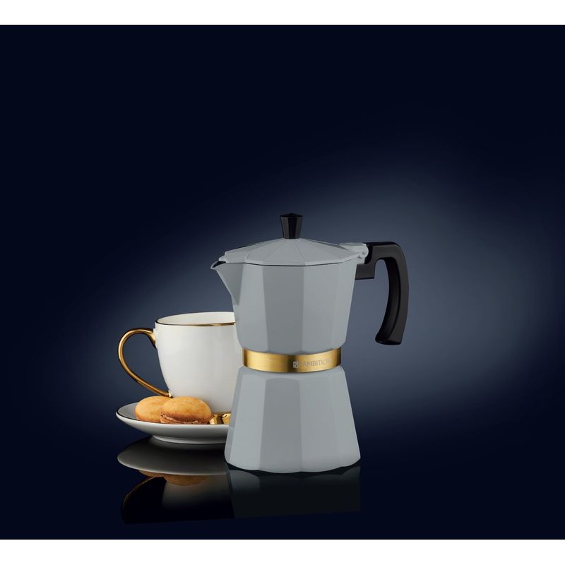 Casa si Gradina - Bucatarie si vesela - Vase pentru gatit - Espressoare pentru aragaz - Espressor aragaz, 6 cesti, 300ml, gri, AMBITION Royal - Infinity.ro