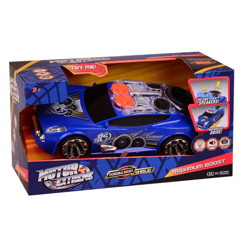 Jucarii, Copii si Bebe - Jucarii si jocuri - Jucarii de exterior - Masinute si vehicule pentru copii - Masinuta de jucarie pentru copii de 3 ani+, Motor Extreme cu sunete si lumini, albastru - Infinity.ro