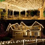 Casa si Gradina - Corpuri si surse de iluminat - Iluminat exterior - Instalatii luminoase exterior - Instalatie Luminoasa Solara, cu 100/300/450/600 LED-uri, IP65, cu Lumina Alba Calda/Rece sau Multicolora - Infinity.ro