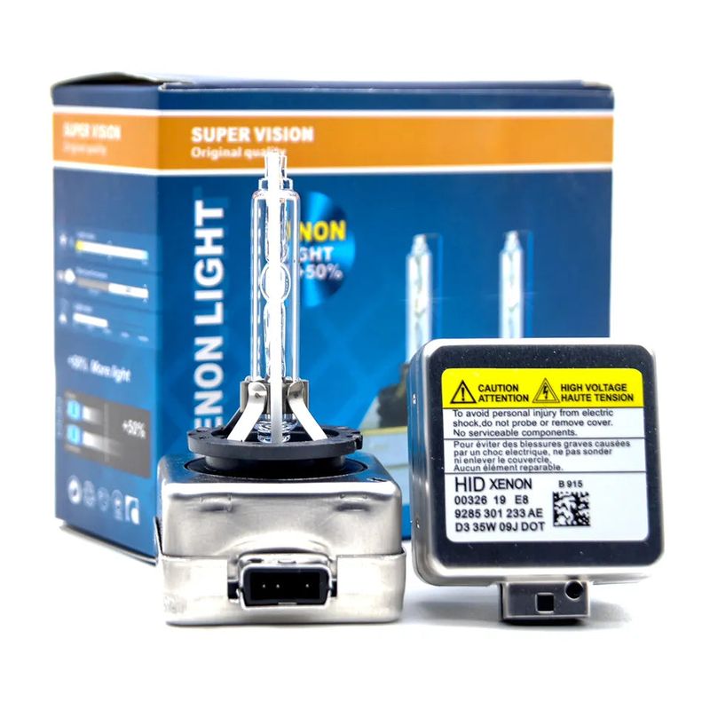 Casa si Gradina - Corpuri si surse de iluminat - Becuri si tuburi neon - Becuri - Set 2 Becuri Xenon D3S 6000K 35W SuperVision - Infinity.ro