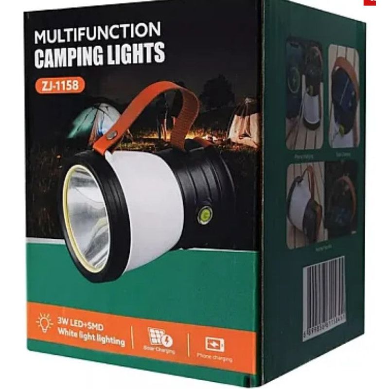 Casa si Gradina - Corpuri si surse de iluminat - Iluminat exterior - Lampi solare - Lampa solara multifunctionala LED 3W ZJ-1158 tip lanterna/felinar, cu maner - Infinity.ro