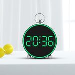 Casa si Gradina - Decoratiuni - Ceasuri - Ceas Digital de Masa sau Perete, cu Alarma, Snooze, Lumina LED, Mod Noapte, Control vocal, USB - Albastru - Infinity.ro