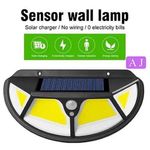 Casa si Gradina - Corpuri si surse de iluminat - Iluminat exterior - Lampi solare - Set 2 x Lampa solara SH -122 LED COB cu senzor de miscare si lumina 3 moduri ILUMINARE - Infinity.ro