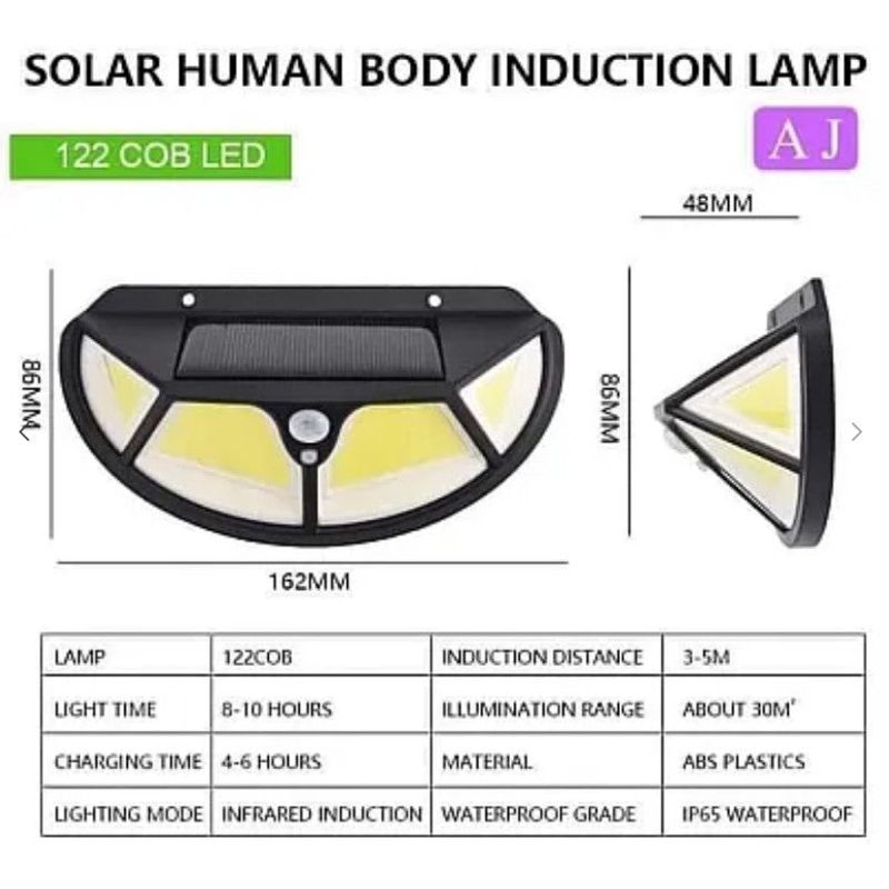 Casa si Gradina - Corpuri si surse de iluminat - Iluminat exterior - Lampi solare - Set 2 x Lampa solara SH -122 LED COB cu senzor de miscare si lumina 3 moduri ILUMINARE - Infinity.ro