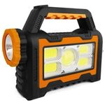 Casa si Gradina - Corpuri si surse de iluminat - Iluminat exterior - Lampi solare - Lampa portabila solara 8031-B cu 1 LED + 55 COB tip lanterna puternica, de mana - Infinity.ro