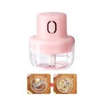 Electronice si Electrocasnice - Electrocasnice bucatarie - Mixere, tocatoare & roboti de bucatarie - Blendere si mini tocatoare - Mini tocator electric pentru alimente, 45W, 250 ml, cu incarcare USB, roz - Infinity.ro