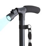 Ingrijire personala si Cosmetice - Sanatate si wellness - Aparate medicale - Produse si dispozitive ajutatoare locomotie - Baston de sprijin cu inaltime reglabila si lanterna, lungime maxima 93cm, negru - Infinity.ro