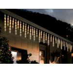 Casa si Gradina - Corpuri si surse de iluminat - Iluminat exterior - Instalatii luminoase exterior - Instalatie lumioasa LED, cu 8 Turturi, Alb Cald, Alb Rece, Albastru si Multicolor, 3m - Albastru - Infinity.ro
