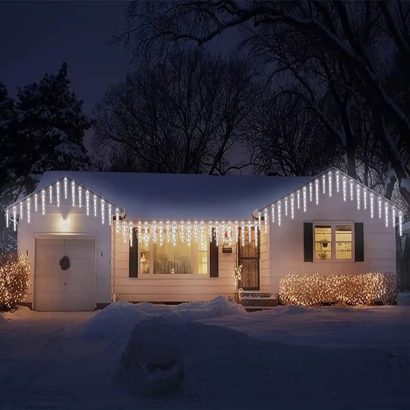 Casa si Gradina - Corpuri si surse de iluminat - Iluminat exterior - Instalatii luminoase exterior - Instalatie lumioasa LED, cu 8 Turturi, Alb Cald, Alb Rece, Albastru si Multicolor, 3m - Albastru - Infinity.ro