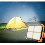 Casa si Gradina - Corpuri si surse de iluminat - Iluminat exterior - Lampi solare - Lampa solara portabila de lucru LED 200W cu USB IP65, reincarcabila, Portocalie - Infinity.ro