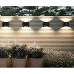 Casa si Gradina - Corpuri si surse de iluminat - Iluminat exterior - Lampi solare - Set 4 lampi solare exterioare pentru perete iluminare sus-jos - Infinity.ro