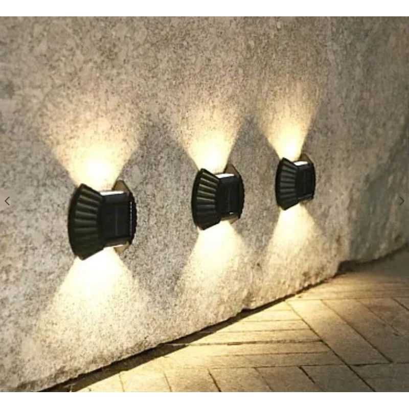 Casa si Gradina - Corpuri si surse de iluminat - Iluminat exterior - Lampi solare - Set 4 lampi solare exterioare pentru perete iluminare sus-jos - Infinity.ro