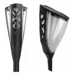 Casa si Gradina - Corpuri si surse de iluminat - Iluminat exterior - Lampi solare - Lampa Solara LED pentru Exterior, cu Flacara Palpaitoare, Autonomie 10 ore, ABS, IP65, 65cm/48cm, Negru - Infinity.ro