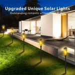 Casa si Gradina - Corpuri si surse de iluminat - Iluminat exterior - Lampi solare - Lampa Solara LED pentru Exterior, cu Flacara Palpaitoare, Autonomie 10 ore, ABS, IP65, 65cm/48cm, Negru - Infinity.ro