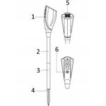 Casa si Gradina - Corpuri si surse de iluminat - Iluminat exterior - Lampi solare - Lampa Solara LED pentru Exterior, cu Flacara Palpaitoare, Autonomie 10 ore, ABS, IP65, 65cm/48cm, Negru - Infinity.ro