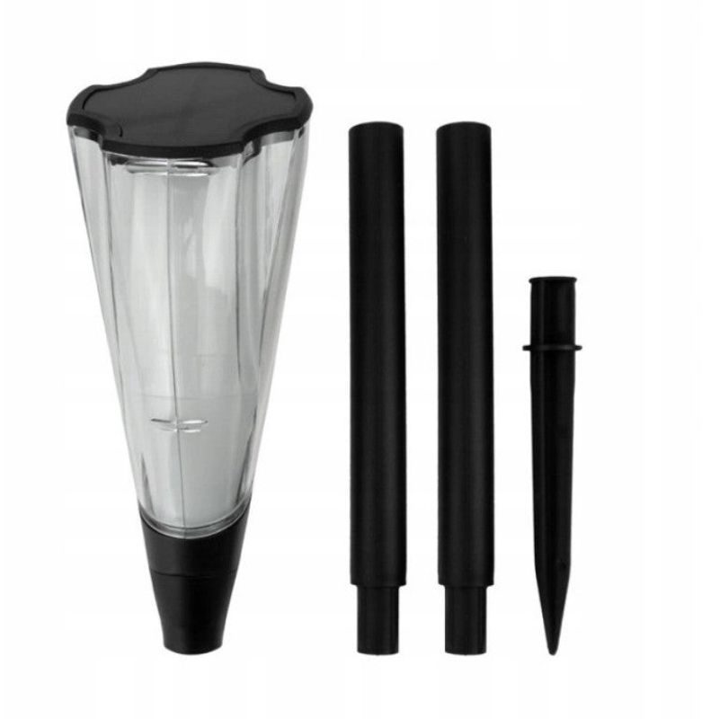 Casa si Gradina - Corpuri si surse de iluminat - Iluminat exterior - Lampi solare - Lampa Solara LED pentru Exterior, cu Flacara Palpaitoare, Autonomie 10 ore, ABS, IP65, 65cm/48cm, Negru - Infinity.ro