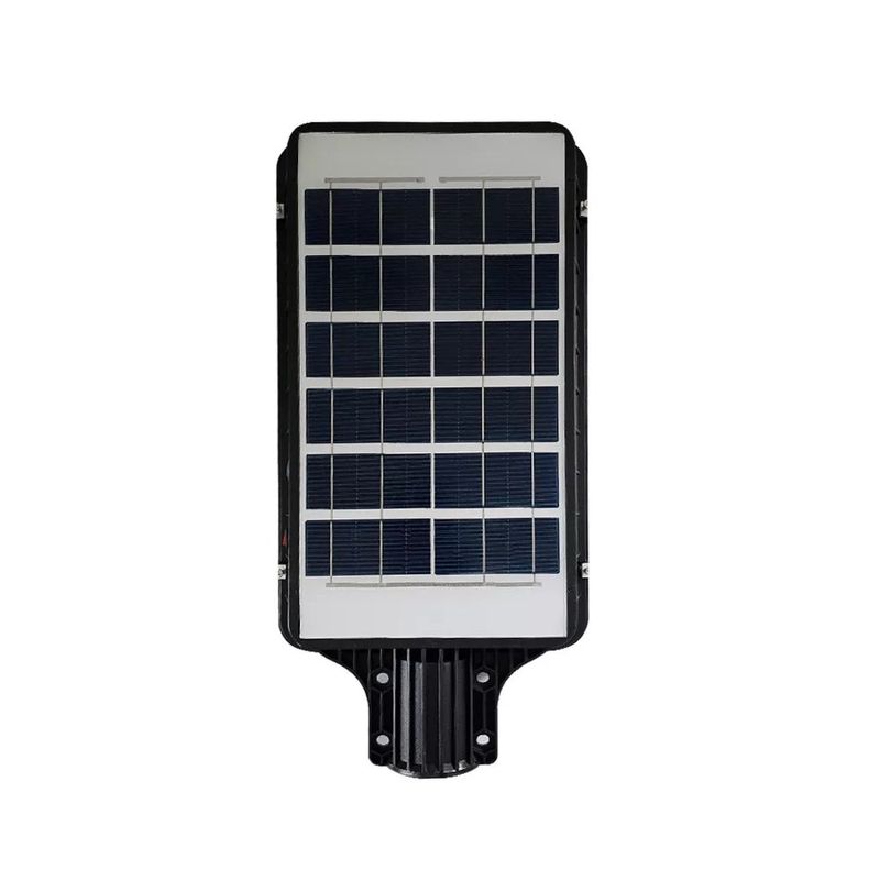 Casa si Gradina - Corpuri si surse de iluminat - Iluminat exterior - Lampi solare - Lampa solara stradala, putere 1000W, cu telecomanda, IP66, senzor de lumina si miscare, gri-negru - Infinity.ro
