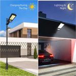 Casa si Gradina - Corpuri si surse de iluminat - Iluminat exterior - Lampi solare - Set 5 x Lampi solare stradale LED, cu 6 cadrane, senzor miscare, IP65, negru - Infinity.ro
