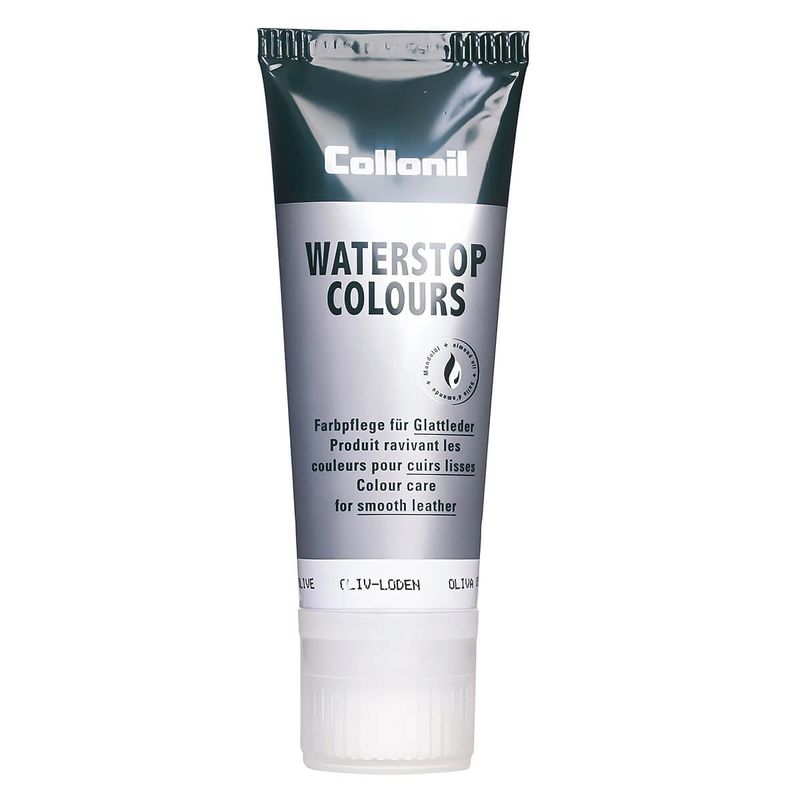 Market - Spalare si intretinere rufe - Produse intretinere Incaltaminte - Creme si Spray-uri intretinere - Crema de pantofi cu ulei de migdale Collonil Waterstop Colours, 75 ml, olive - Infinity.ro