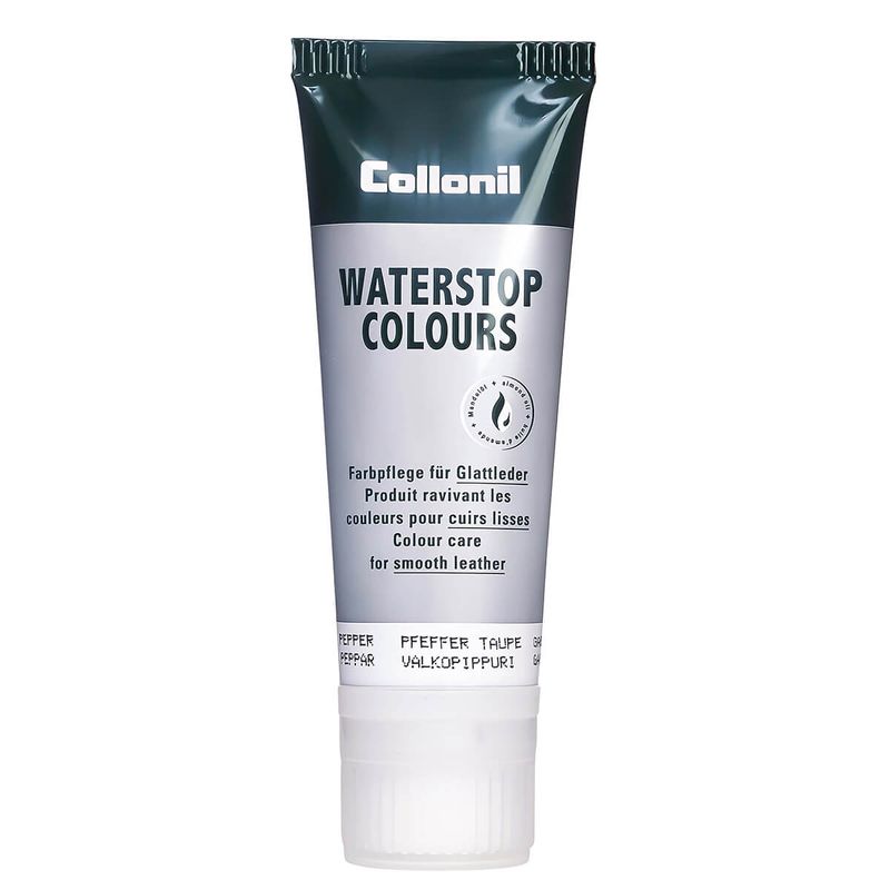 Market - Spalare si intretinere rufe - Produse intretinere Incaltaminte - Creme si Spray-uri intretinere - Crema de pantofi cu ulei de migdale Collonil Waterstop Colours, 75 ml, pepper - Infinity.ro