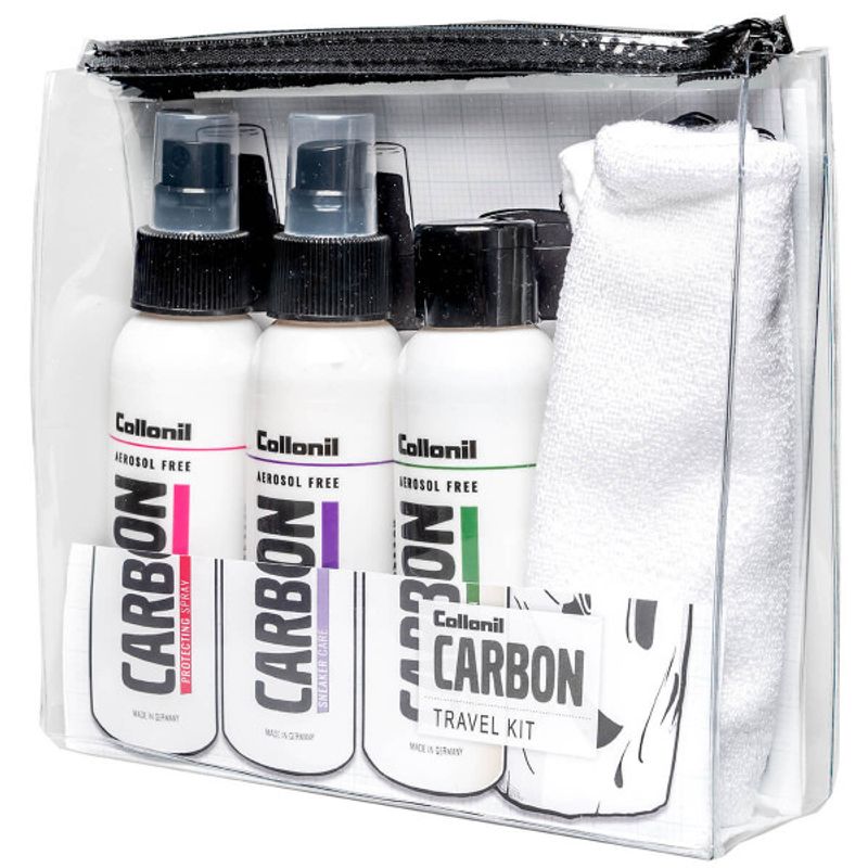 Market - Spalare si intretinere rufe - Produse intretinere Incaltaminte - Creme si Spray-uri intretinere - Set pentru curatare pantofi sport, de voiaj, Collonil CARBON LAB Travel Kit - Infinity.ro