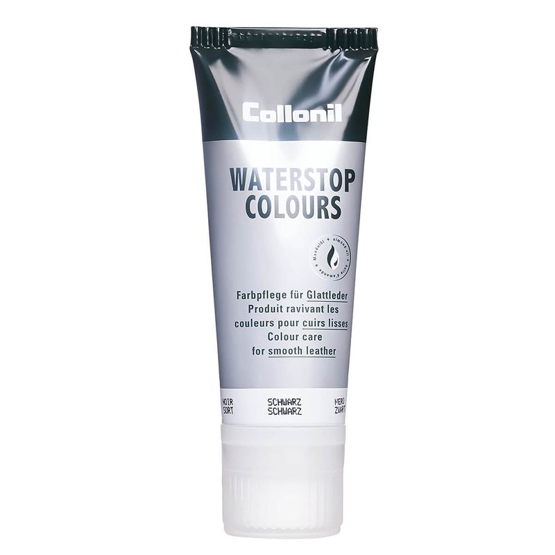 Market - Spalare si intretinere rufe - Produse intretinere Incaltaminte - Creme si Spray-uri intretinere - Crema de pantofi cu ulei de migdale Collonil Waterstop Colours, 75 ml, negru - Infinity.ro