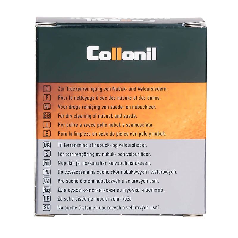 Market - Spalare si intretinere rufe - Produse intretinere Incaltaminte - Perii si alte accesorii - Buretel pentru curatarea pielii intoarse si a velurului Collonil Nubuk Box - Infinity.ro