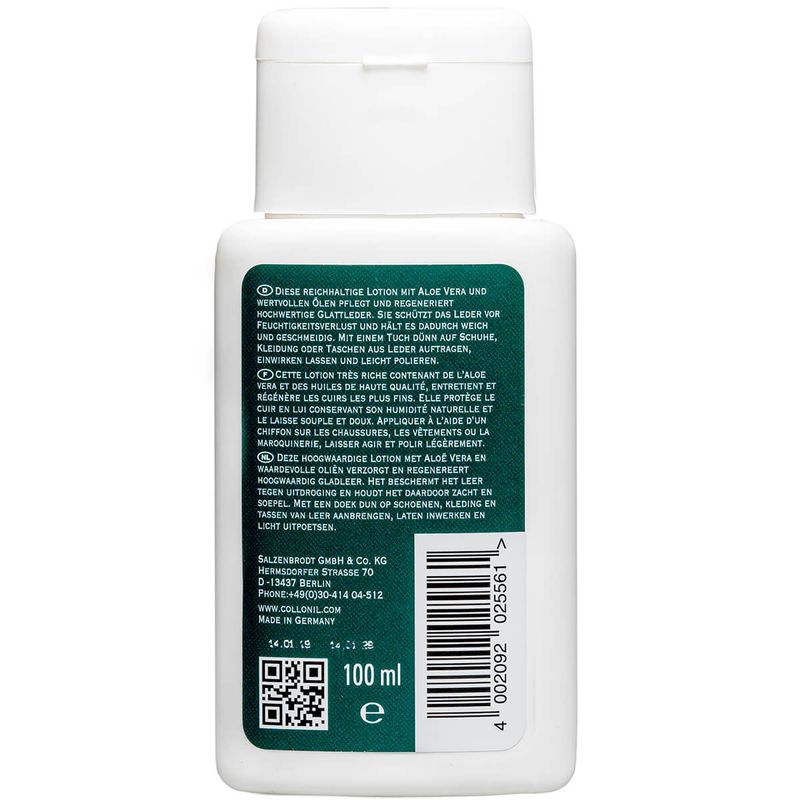 Market - Spalare si intretinere rufe - Produse intretinere Incaltaminte - Creme si Spray-uri intretinere - Lotiune cu Aloe Vera pentru ingrijirea pielii Collonil 1909 Leather Lotion, 100 ml - Infinity.ro