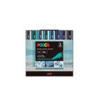 Carti si Birotica - Birotica - Instrumente de scris - Markere si carioci - Posca markere cu vopsea 8 culori PC-5M, culori reci - Infinity.ro