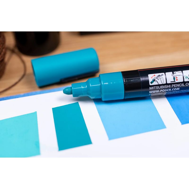 Carti si Birotica - Birotica - Instrumente de scris - Markere si carioci - Posca markere cu vopsea 8 culori PC-5M, culori reci - Infinity.ro