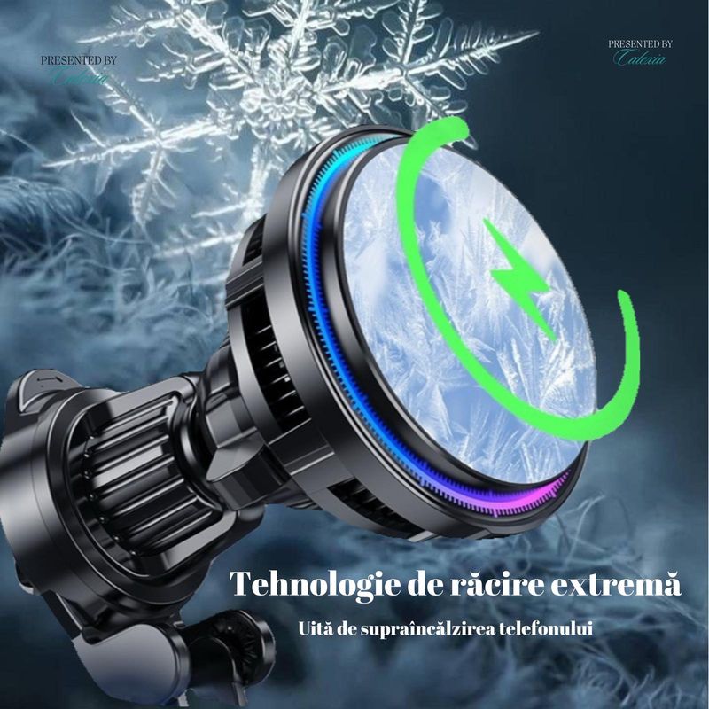 Laptop, Telefoane si Tablete - Telefoane mobile si accesorii - Accesorii Telefoane - Incarcatoare telefoane - Incarcator Auto 2 in 1 Wireless Magnetic pentru Telefon, MagSafe,Incarcare Rapida , Rotire 360°, Design Elegant - Infinity.ro