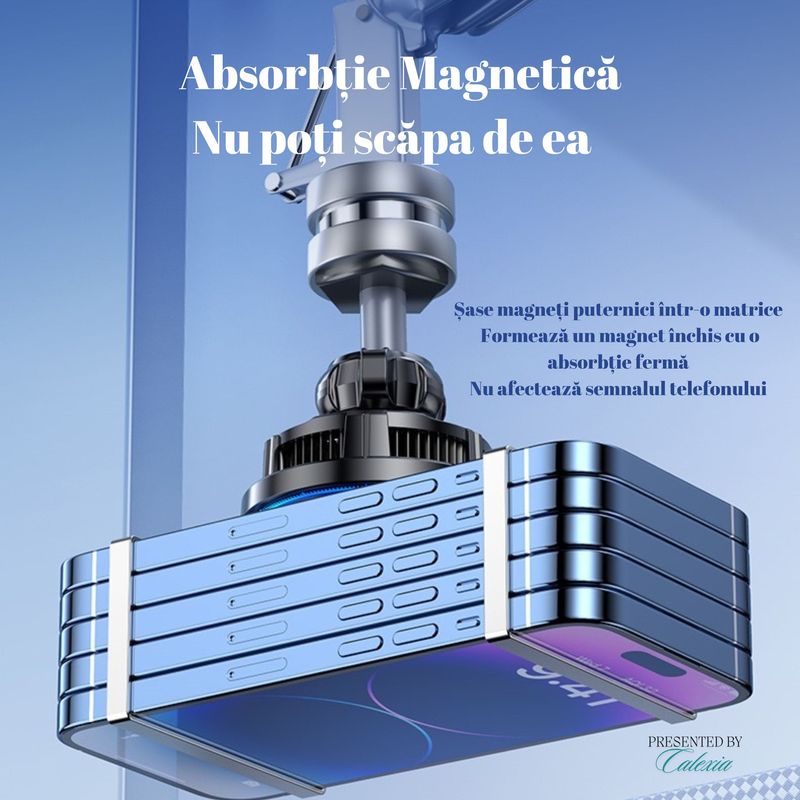 Laptop, Telefoane si Tablete - Telefoane mobile si accesorii - Accesorii Telefoane - Incarcatoare telefoane - Incarcator Auto 2 in 1 Wireless Magnetic pentru Telefon, MagSafe,Incarcare Rapida , Rotire 360°, Design Elegant - Infinity.ro