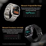 Laptop, Telefoane si Tablete - Wearables si gadgeturi - Wearables - Smartwatch-uri - Ceas smartwatch waterproof, 2 bratari, lanterna, asistent vocal AI, apel bluetooth, monitorizarea sanatatii, Negru - Infinity.ro