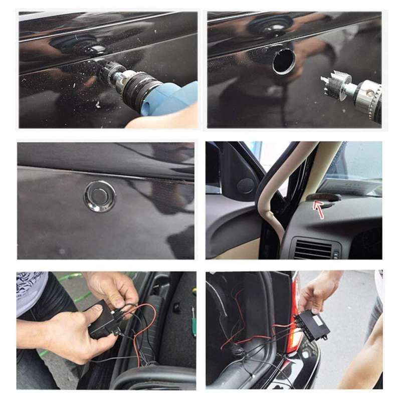 Auto si Moto - Electronice auto - Senzori de parcare - Senzori de parcare MRG MTMPS, Universali, cu display LED, Negru - Infinity.ro