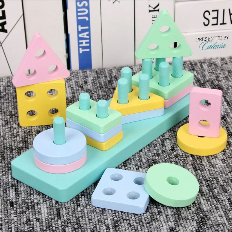 Jucarii, Copii si Bebe - Jucarii si jocuri - Jucarii & jocuri educative - Jucarii interactive - Set cu 7 jucarii montessori din lemn, educatie, distractie, creativitate, imaginatie, lemn natural cu culori non-toxice - Infinity.ro