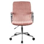 Casa si Gradina - Mobilier - Scaune si fotolii - Scaune - Scaun rotativ, catifea, roz, max 120 kg, 51x61x92/102 cm - Infinity.ro