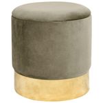 Casa si Gradina - Mobilier - Scaune si fotolii - Tabureti - Taburet, rotund, cu spatiu depozitare, catifea, bej, max 80 kg, 39x40 cm, Golden, Akord - Infinity.ro