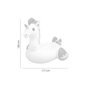 Saltea de apa gonflabila pentru copii, model unicorn, 150x117 cm, Bestway Maxi Fantasy