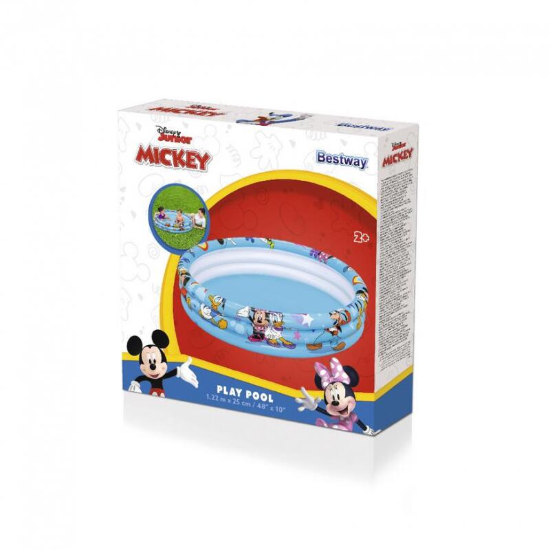 Jucarii, Copii si Bebe - Jucarii si jocuri - Jucarii de exterior - Piscine copii - Piscina gonflabila pentru copii, rotunda, model Mickey Mouse, 122x25 cm - Infinity.ro