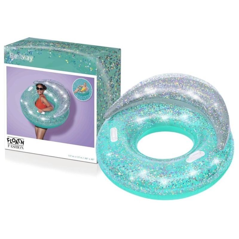 Jucarii, Copii si Bebe - Jucarii si jocuri - Jucarii de exterior - Colaci, ochelari si accesorii inot copii - Colac gonflabil pentru copii 14 ani, MCT MCT 43509, 117 x 117 cm, turcoaz - Infinity.ro