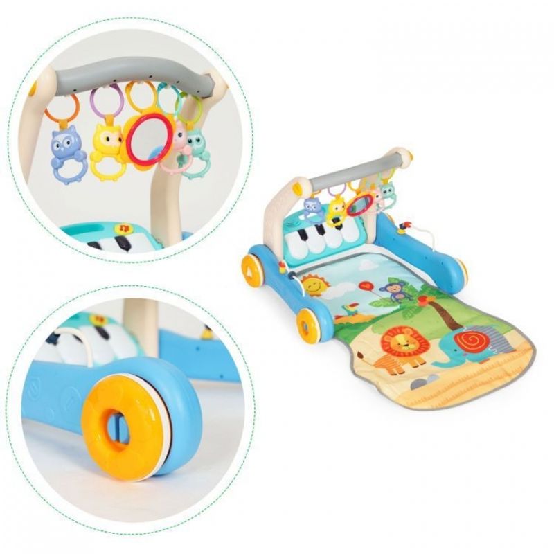 Jucarii, Copii si Bebe - Carucioare si articole de transport - Premergatoare - Antemergator educational 2 in 1 cu salteluta de joaca Huanger HE0637 - Infinity.ro