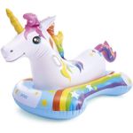 Jucarii, Copii si Bebe - Jucarii si jocuri - Jucarii de exterior - Saltele si mingi pentru plaja - Saltea gonflabila, Intex, Ride-on, Unicorn, 163 x 86 cm, 57552 - Infinity.ro