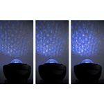 Casa si Gradina - Corpuri si surse de iluminat - Veioze si lampi - Lampi de veghe copii - Lampa de noptiera cu proiector, muzicala, LED, telecomanda, bluetooth, incarcare USB, negru, 17x13 cm, Isotrade - Infinity.ro