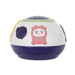 Casa si Gradina - Corpuri si surse de iluminat - Veioze si lampi - Lampi de veghe copii - Lampa de noptiera cu proiector, pentru copii, muzicala, 4 moduri, 3xAA, mov si alb, 18x14 cm - Infinity.ro