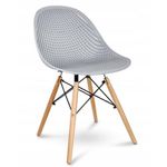 Casa si Gradina - Mobilier - Scaune si fotolii - Scaune - Scaun stil scandinav, PP, lemn, gri, 45x56x77 cm, Cava - Infinity.ro