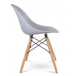 Casa si Gradina - Mobilier - Scaune si fotolii - Scaune - Scaun stil scandinav, PP, lemn, gri, 45x56x77 cm, Cava - Infinity.ro